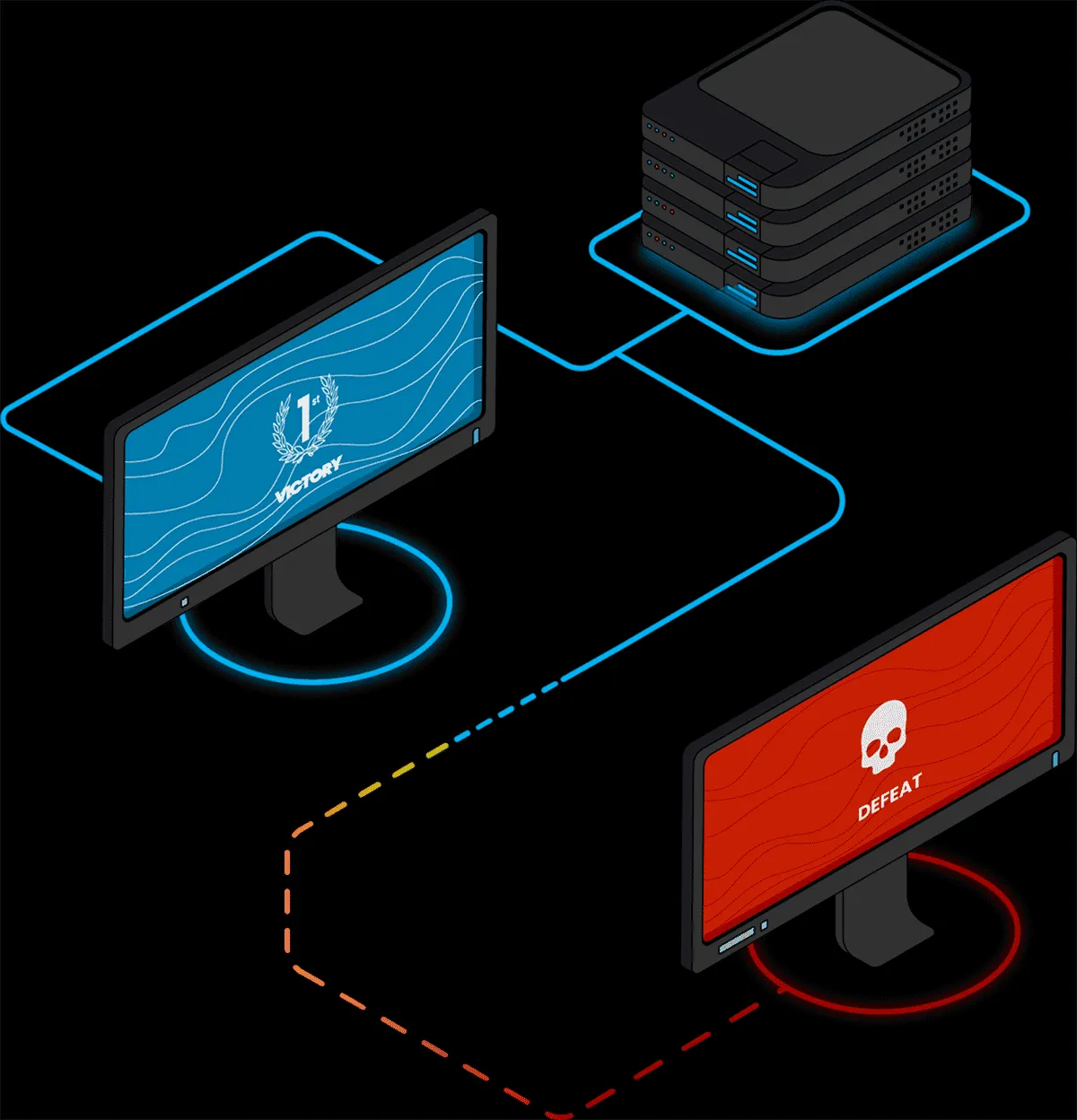 One player enjoys a lower ping and therefore performs better in-game while another player struggles.