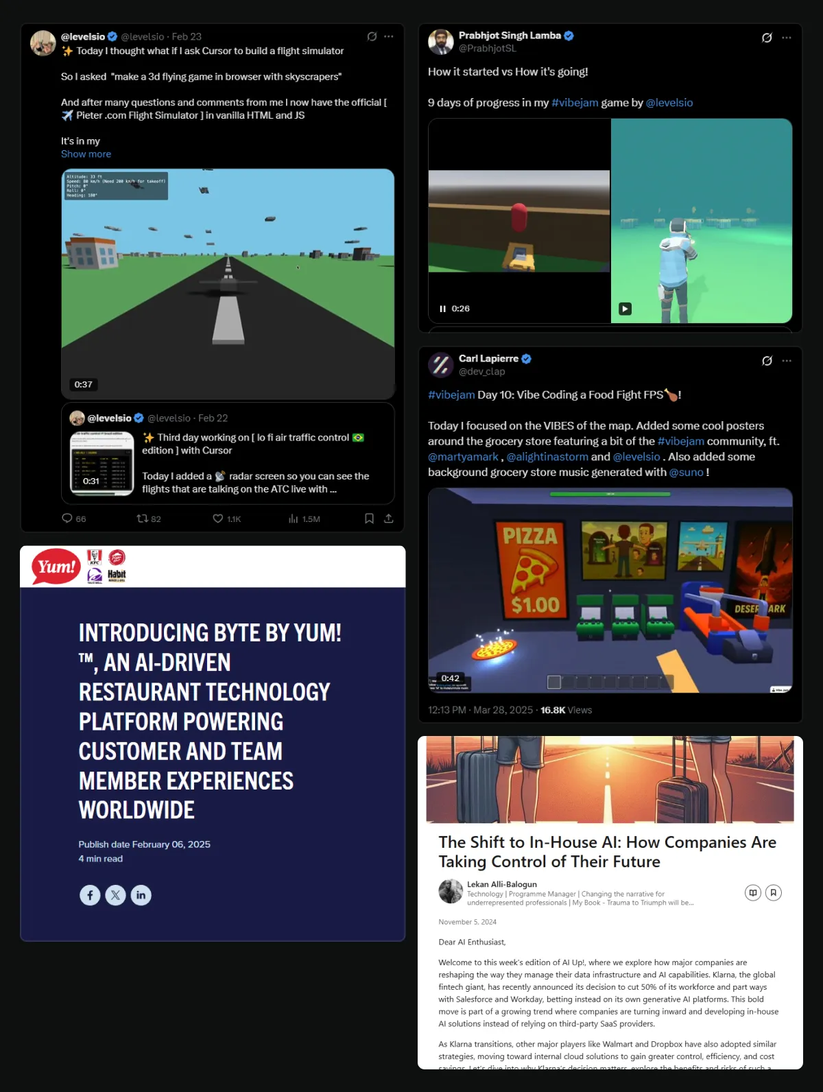 Examples of AI-accelerated development