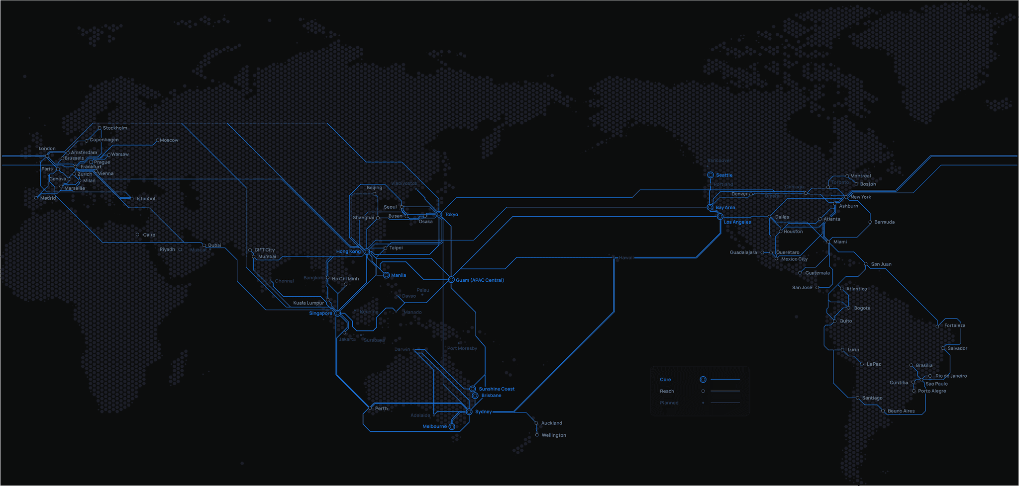 Global network map
