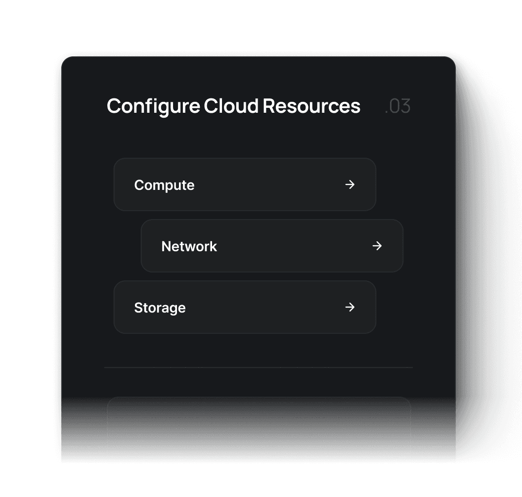 Cloud configuration dashboard
